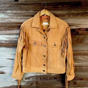 Andrew Marc | Suede Fringe Moto Jacket
